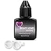 EXTRA STRONG EVOLUTION 10 ml Eyelash Extension Glue / 2-3 Sec Drying time/Retention ? 7 weeks/Professional Use Only Black Adhesive/Semi-Permanent Extensions Supplies, with 2pcs Glue Rings