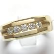14K Yellow Gold Diamond Man's Ring