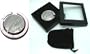 5 Gemstone Mother of Pearl FOLDING Purse Hooks with Black Velvet Pouches and Gift Boxes
