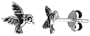 Tiny Sterling Silver Hummingbird Stud Earrings