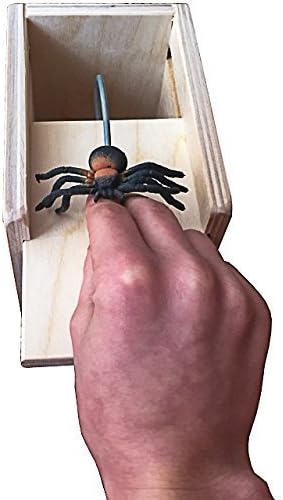 Wooden Surprise Box with Spider
