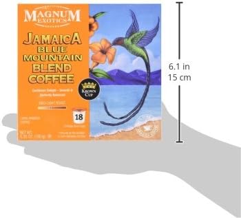 Jamaica Blue Mountain Blend Coffee Krown Cup-Single Serve Cups for Keurig K-cup Brewers-Caribbean Delight Smooth and Perfect Blend-18 cups (1)