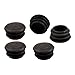 Plastic Screw Type Caps Furniture Covers 25mm Diameter 5 Pcs Black