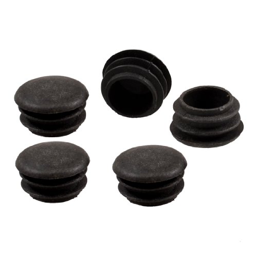Plastic Screw Type Caps Furniture Covers 25mm Diameter 5 Pcs Black