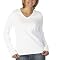 Cherokee® Long-Sleeve V-Neck Tee - True White