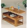 Oak Veneer Finish Coffee Table With Lift Up Top By Coaster Furniture