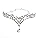 Plated Alloy Bowknot Rhinestone Wedding Tiara Headpieces with Pendant,Silver