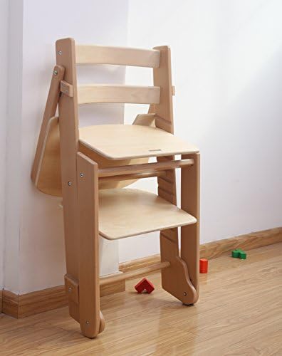 Sakker Height Right Kids Wooden High Chair, Natural