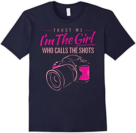 Men's Photographer Girl  T-shirt , Trust me I'm the girl who call  XL Navy