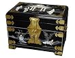 Best Large Larger Big Bigger - 14" Daisy Oriental Painted Laquer Jewelry Box Chest Case - 3 Colors