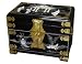 Best Large Larger Big Bigger - 14" Daisy Oriental Painted Laquer Jewelry Box Chest Case - 3 Colors