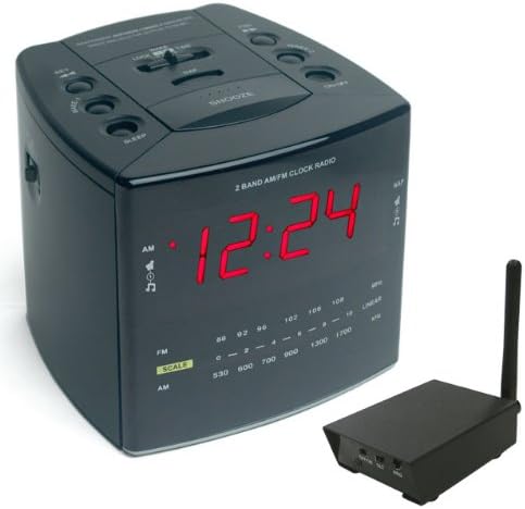 SluethGear Covert Digital Wireless Cube Alarm Clock w/ RCA Receiver