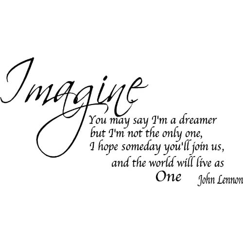 Quote It! Imagine Removable Wall QuoteJohn Lennon Wall