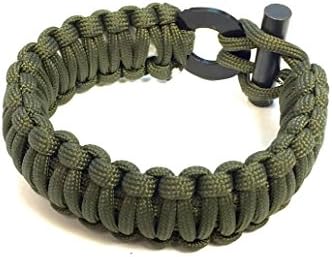The Ultimate Paracord Survival Kit Bracelet: Food, Fire, Shelter (Army Green)