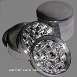 New CNC PREMIUM 4PCS LARGE AEROSPACE 2.5 Inch Wide MAGNETIC ALUMINUM HERB POLLEN GRINDER SPACECASE QUALITY