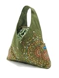 Yukiko Sato - K1AL&D1 HANABI Leaf'10 of Katty TESAGE purses, with Purse Insert (Drawstirng Organizer), Light weight Cotton Canvas, Hobo Style