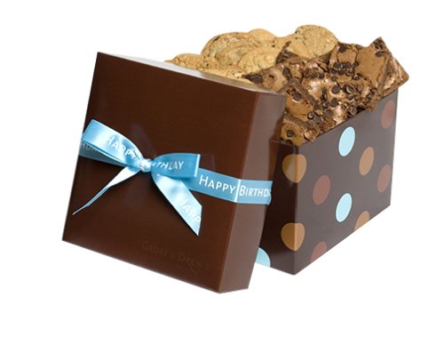 Childrens Toyshop  Gourmet Food : Geoff & Drew's Birthday Box of 8 Fresh Baked Oatmeal Raisin Cookies & 4 Toffee Brownies