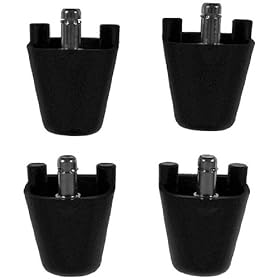  Ball Chair Height Adapters for Isokinetics Inc. Brand Ball Chairs - Set of 4 - Black
