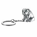 Alfred Dunhill Streling Silver Bulldog Key Ring