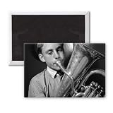 Euphonium Player - 3x2 inch Fridge Magnet - large magnetic button - Magnet