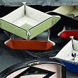 Genuine Leather Snap Valet Tray for Cufflinks Jewelry Change & More