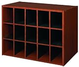 ClosetMaid 892800 15-Cube Laminate Shoe Organizer, Cherry