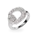 Pave CZ Equestrian Horsebit Ring