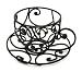 Wrought Iron Tea Cup Saucer Planter in Black