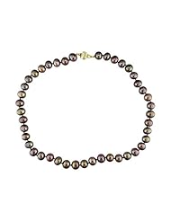14k Yellow-Gold 8-8.5 MM Chocolate Freshwater Cultured Pearl Strand, 18"