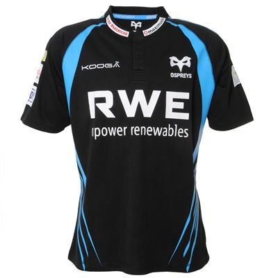 KooGa Ospreys Home Shirt 2011 2012 Black Small KooGa Ospreys Home Shirt 2011 2012 Black Small
