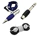 GTMax 6.35mm Stereo Plug to 3.5mm RCA Jack Adaptor + Two circle Headset Wrap + Pen with Neckstrap for Keyboard , Digital piano , Guitar Amp , Laptop , RCA Stereo Receiver