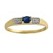 Jewelry : 0.10 Cttw Sapphire & 0.05 Ct Diamond 14 Karat Yellow Gold Ring Size 7