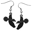 Raven Earrings - Stainless Steel - 1'' Length Raven Earrings - Stainless Steel - 1'' Length
