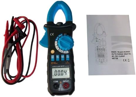 LED Work Light Frequency Current Resistance Duty Cycle Digital AC DC Clamp Meter