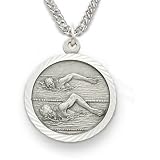 Sterling Silver 3 4 Round Male Swimmer