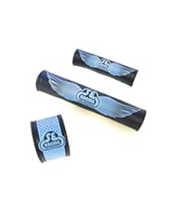 Sports: SE Bikes Retro BMX Padset 3 Piece Kit Wing Bubble Logo Blue Vintage Vinyl - SE Bikes