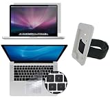 Apple Macbook Pro Aluminum 13-inch Laptop Screen Protector / Screen Guard Keyboard Silicone Skin Cover w/ FREE Apple iPod Touch 2nd Generation Silicone Skin Case (CLEAR) Back to School Special