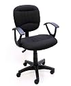 Black Fabric Office Chair w/Arms, Gas Lift & Great Student or Computer Chair