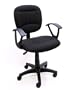 Black Fabric Office Chair w/Arms, Gas Lift & Great Student or Computer Chair