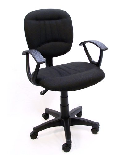 Black Fabric Office Chair w/Arms, Gas Lift & Great Student