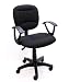 Black Fabric Office Chair w/Arms, Gas Lift & Great Student