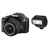 Pentax K2000 10.2MP Digital SLR Camera with 18-55mm f/3.5-5.6 DA L Lens and AF200FG Flash