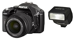 Pentax K2000 10.2MP Digital SLR Camera with 18-55mm f/3.5-5.6 DA L Lens and AF200FG Flash