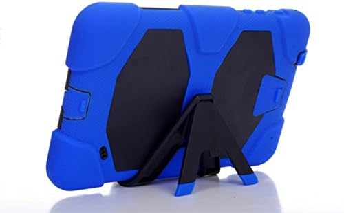 KRYSTALH Heavy Duty Rugged Impact Hybrid Case with Build in Screen Protector Kickstand Protective Case for Samsung Tablet Galaxy Tab 4 8.0 T330/T331/T335 Armor Hard Rubber Silicone Shockproof Defender (BlueTab 4 8.0 Protector)