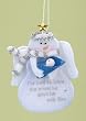 Snowman Angel with Jesus Religious Christmas Ornament