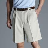 Big Mens Haggar Cool 18 Microfiber Pleat Golf Shorts