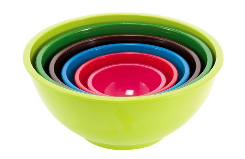 Present Time Bowls Colourful melamine Set of 6pcs multicolour bowls