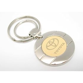 Round Metal Toyota Logo Car Keychain