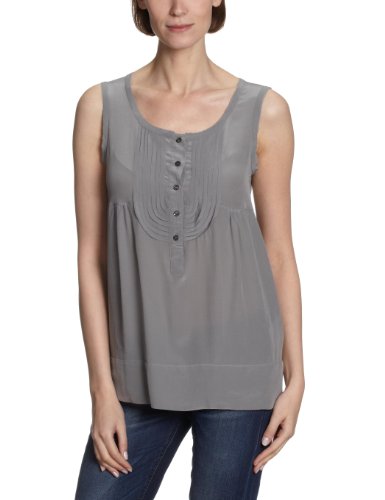 Henry Cotton\'s Damen Top 120135960800 Seidentop, Gr. 42 (It 48), Grau (grau 940) Preisvergleich