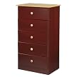 Fully Assembled Legend 5 Drawer Chest - Cherry/ Oak